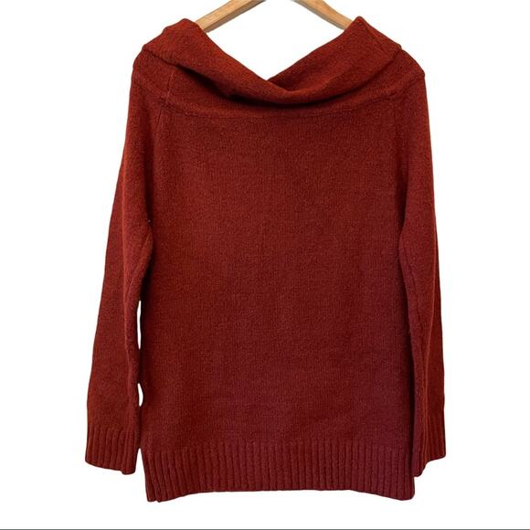 Forever 21 NWOT Off Shoulder Orange Sweater Medium - Picture 2 of 4